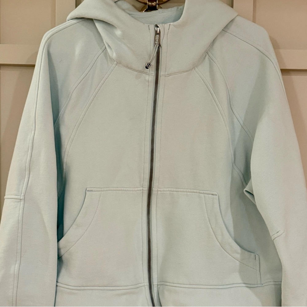 Lululemon Scuba Oversized Full-Zip Hoodie Sweatshirt Light Blue Size L/XL